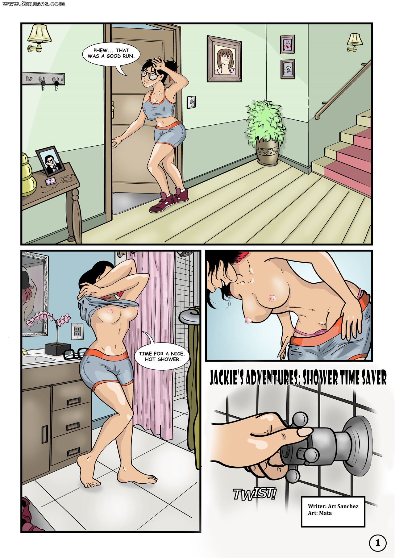 Cartoon Shower Sex - Jackies Adventures â€“ Shower Time Saver â€“ 8muses Comics- Free Sex Comics and Cartoons  Porn